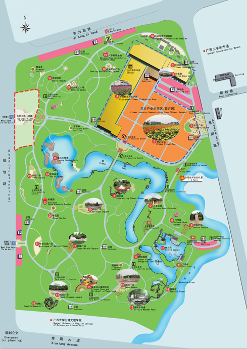 南宁花卉公园园区地图